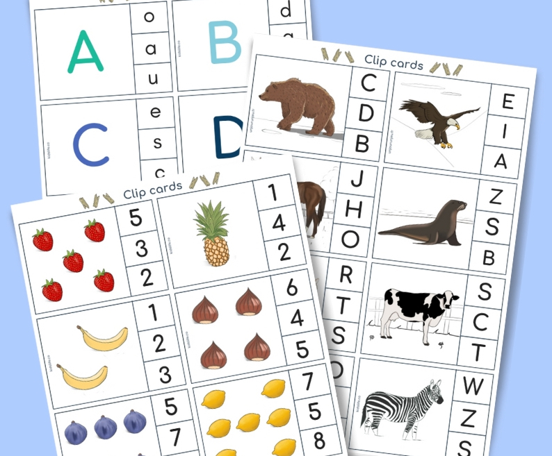 Clip Cards Activities Free Printable Kidslife