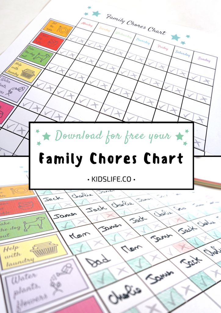 Family Chores Chart Pinterest