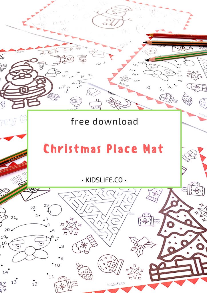 Printable Christmas place mat