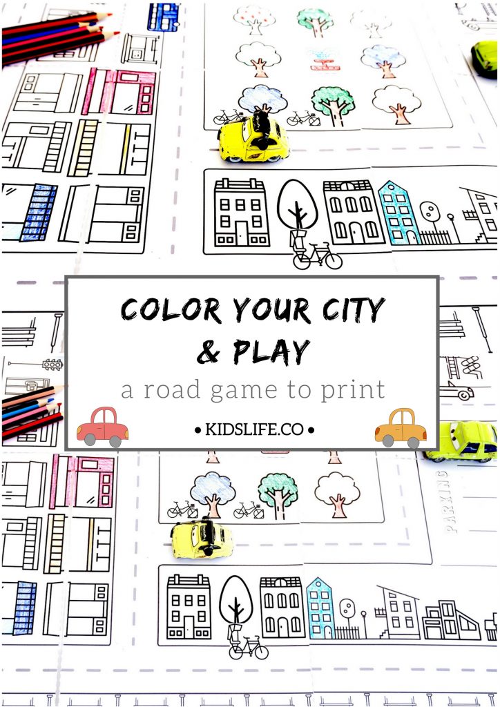 your city to color and to play